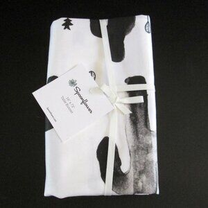 Spoonflower Table Runner Black & White Cactus Southwestern 16 x 72 Cotton Sateen